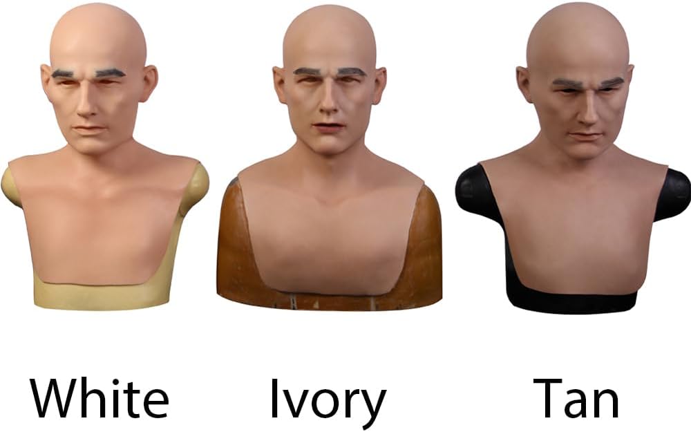 EQAIWUJIE Silicone Realistic Mask Handsome and Lifelike Face for Crossdressers Cosplay and Transgender