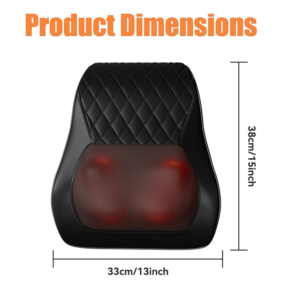 Masajeador de cuello con calor, cojín de masaje para cuello, masajeador Shiatsu 3D amasador de espalda, alivio del dolor muscular para cuello, espalda, piernas, regalos para mujeres (carga, C)