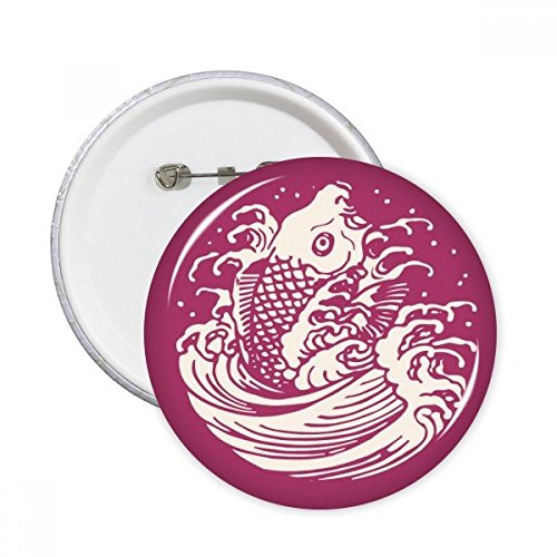 Culture japonaise poisson pins multicolore pour veste de festival