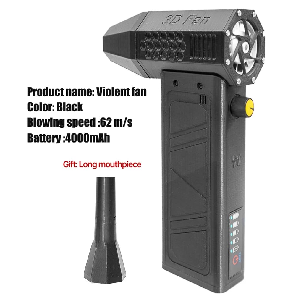 Souffleur Puissant Ventilateur de Conduit à Grande Vitesse Ventilateur à Jet Turbo 140 000 Tr/Min Vitesse Du Vent 52 M/S Ventilateur Turbo Moteur Sans Balais Souffleur Violent,B