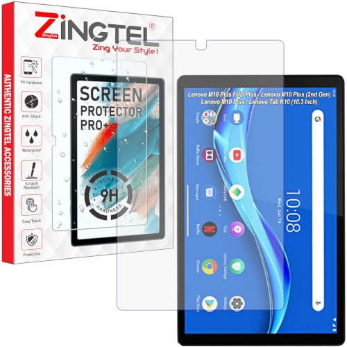 Image of Screen Guard Compatible With Lenovo M10 Plus /M10 FHD+ 2nd Gen /Lenovo Tab K10 (10.3 inch Inch Tablet) Flexible Fiber Screenguard Not a Tempered Glass Screen Guard