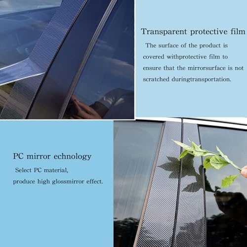 Kit de pilar de ventana efecto carbono para Acura RDX 2019-2024 3