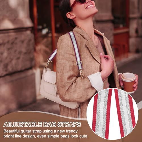 Image of PATIKIL Purse Strap, Wide Shoulder Strap Adjustable Crossbody Bag Straps Universal Replacement Shoulder Bag Belt for Women's Handbags Canvas Guitar Bag Backpack, Deep Red