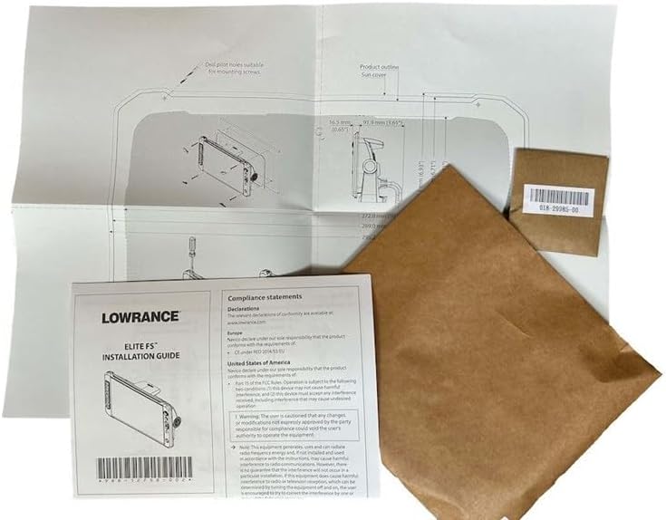 Lowrance 000-16445-001 Elite FS 10" Fish Finder Flushmount kit