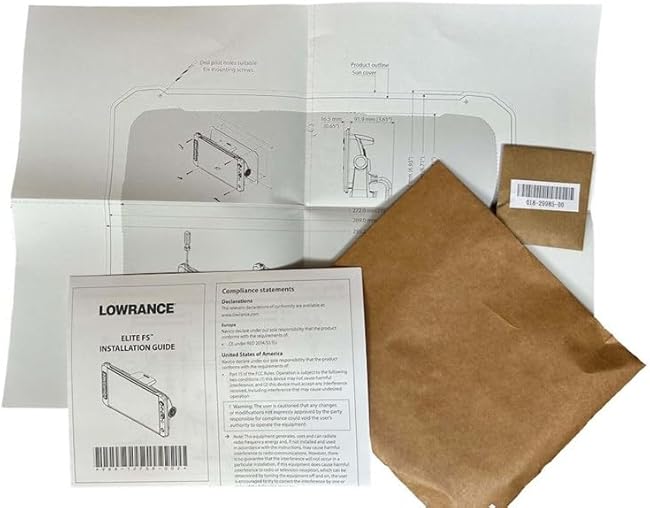 Lowrance 000-16446-001 Elite FS 12" Fish Finder Flushmount kit