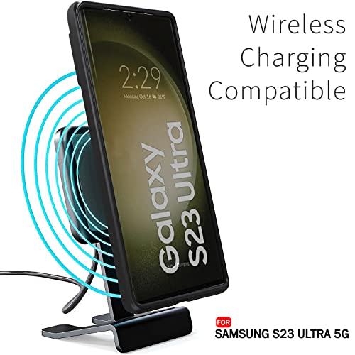 Image of TheGiftKart Liquid Silicone Back Cover Case for Samsung S23 Ultra 5G | Soft Micro-Fibre Lining Inside | Camera & Screen Protection | Shockproof Back Cover Case for S23 Ultra 5G (Silicone, Black)