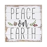 Sincere Surroundings Perfect Pallet Petites 8' x 8' Wood Sign, Peace on Earth