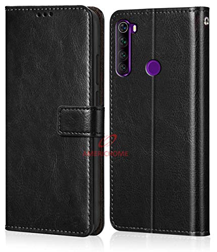 Image of Inside Rubber TPU with Card Pockets Magnetic Closure Protection Compatible with Realme 5, Realme 5i, Narzo 10 (Black)