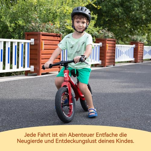 CXWXC Laufrad ab 2 Jahre Einzigartiger Magnesiumlegierung 12 Zoll Kinder Laufrad Tragfähigkeit von 30 kg Laufräder für 24-60 Monate Balance Bike – Bild 3