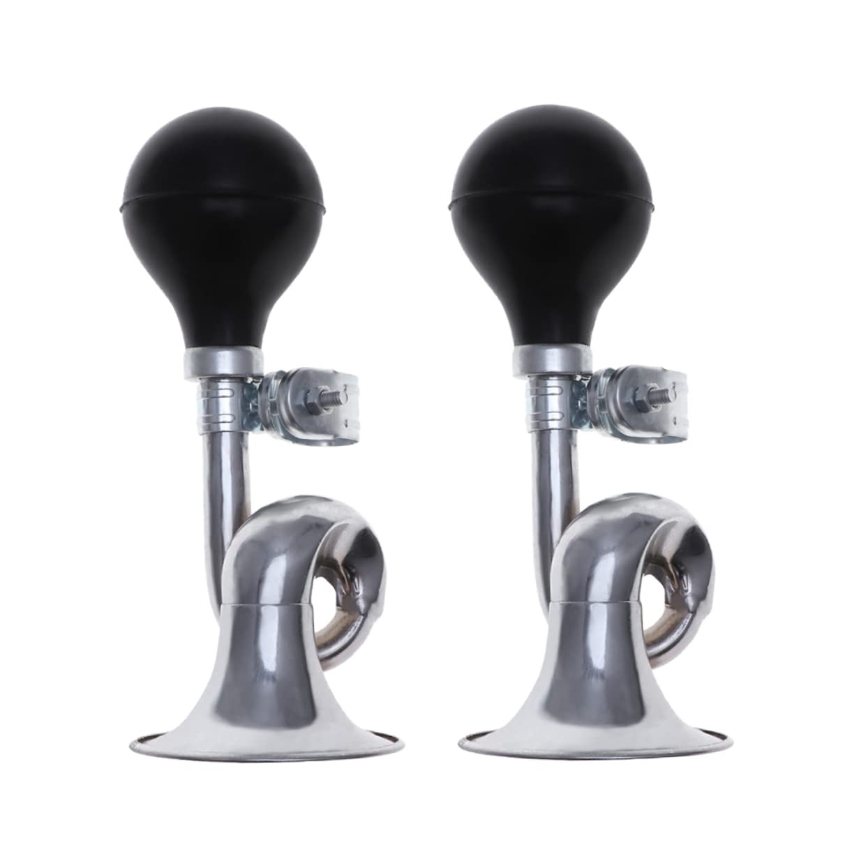 GAROZATION 2 Pcs Bicycles Horns Loud Air Horns Snail Shape Rubber Bulb Easy Install for Cycling Vehicle Motorcycle