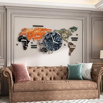 Wildon Home World Map Suit Clocks product image