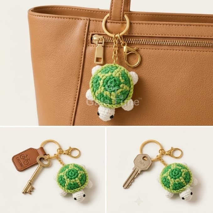 Image of Handmade Crochet Flower Keychain for Bags Keys Purse Backpack Cute Aesthetic Yarn Keyring Bag Charm Handmade Soft Thread Flower Keychain for Girls Women Kids Gifting and Daily Use