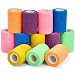 Pack of 12 Vet Wraps - Gauze Rolls - Cohesive Bandage - Bandage Wrap for Animals, Assorted Colors, 3 Inches x 66.9 Inches