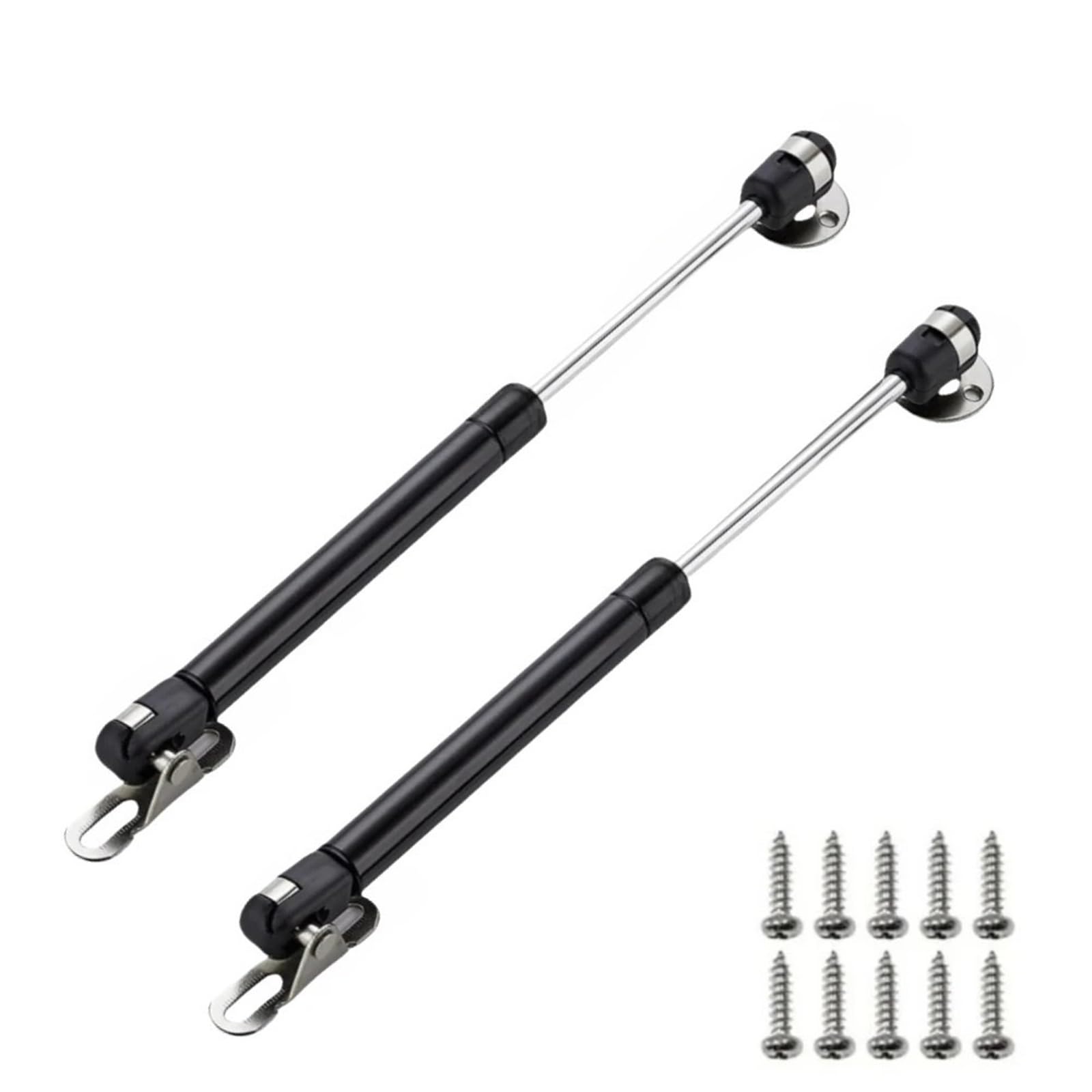2pcs Cabinet Door Gas Spring Hinges 10-20KG Kitchen Cupboard Hydraulic Hinge Strut Lid Support Box Furniture Hardware for Furniture(Black,10KG 100N)
