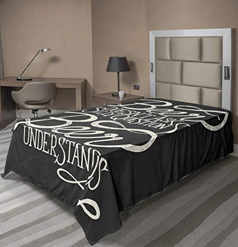 Lunarable Saying Flat Sheet, Beer Understands Doesnt Ask Silly Questions