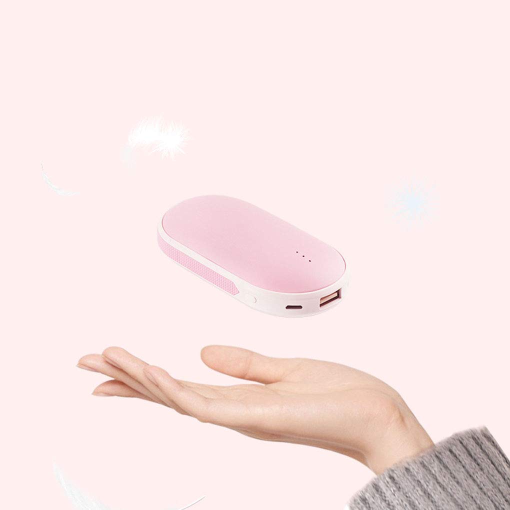 Scaldamani USB, Powerbank Ricaricabile di Grande capacità e riscaldatore su Entrambi i Lati, Scaldamani Portatile Caricabatteria di Backup Esterno Batteria per Campeggio, Powerbank per escur