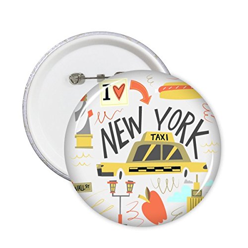 Badge New York taxi en lot de 5, idée cadeau souvenir USA