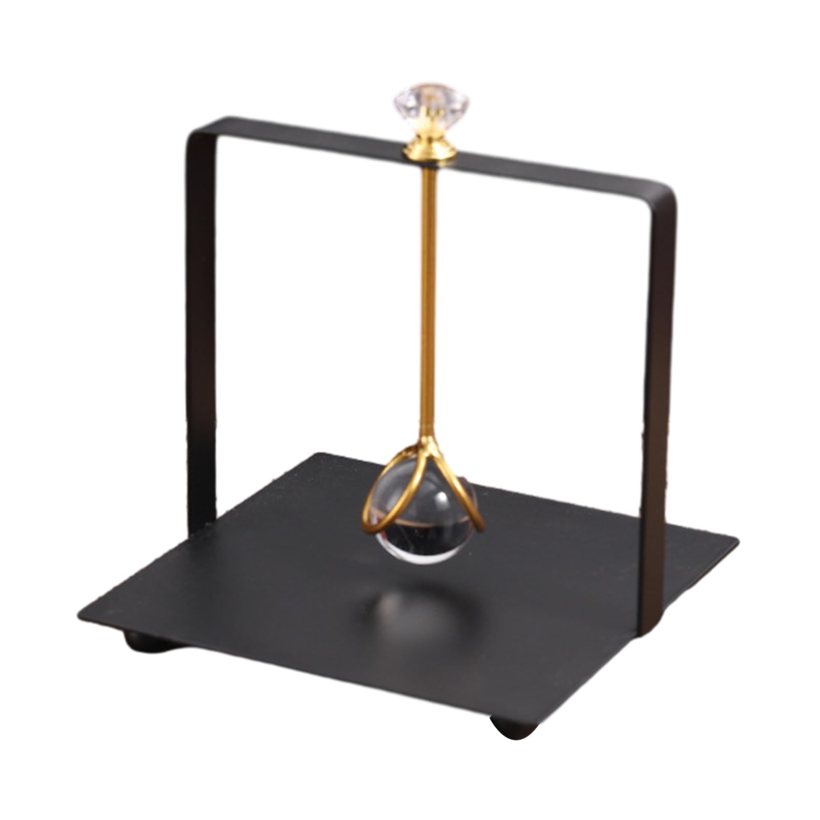 Square Napkin Holder,with Weighted Arm,Durable Iron Frame Windproof Dispenser,Stable Cocktail Napkin Holders for Home And