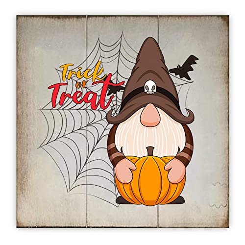 Panneau bois Halloween Trick or Treat impression haute définition 30cm
