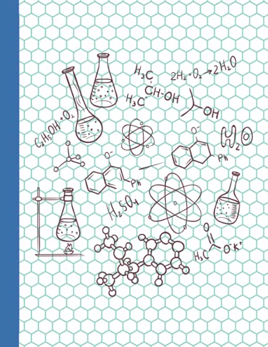 Organic Chemistry Hexagonal Graph Paper Notebook: 8.5 X 11 Blank Hex Ruled For Molecule Structure Diagram - 1/4 Inch Hexagon Grid Paper image 2