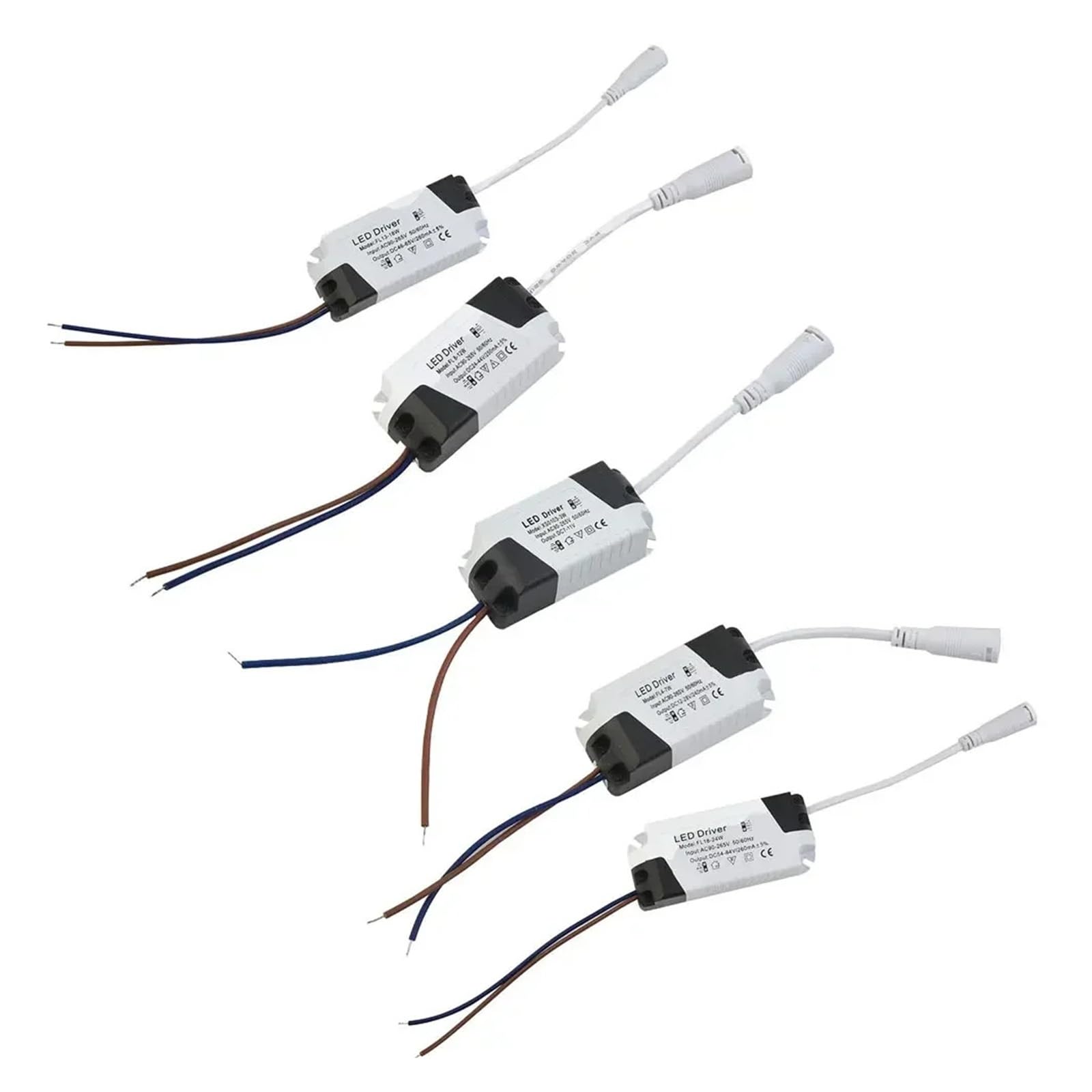 HEXHUASR 300mA Drive Power 18W-24W Driver 24W 300mA 3W 6W Constant Current DC Drive Power DC Head Panel Accessori(4-7W)