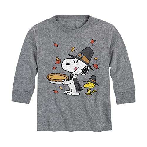 HYBRID APPAREL - Peanuts - Thanksgiving Scene - Toddler and Youth Long Sleeve Graphic T-Shirt