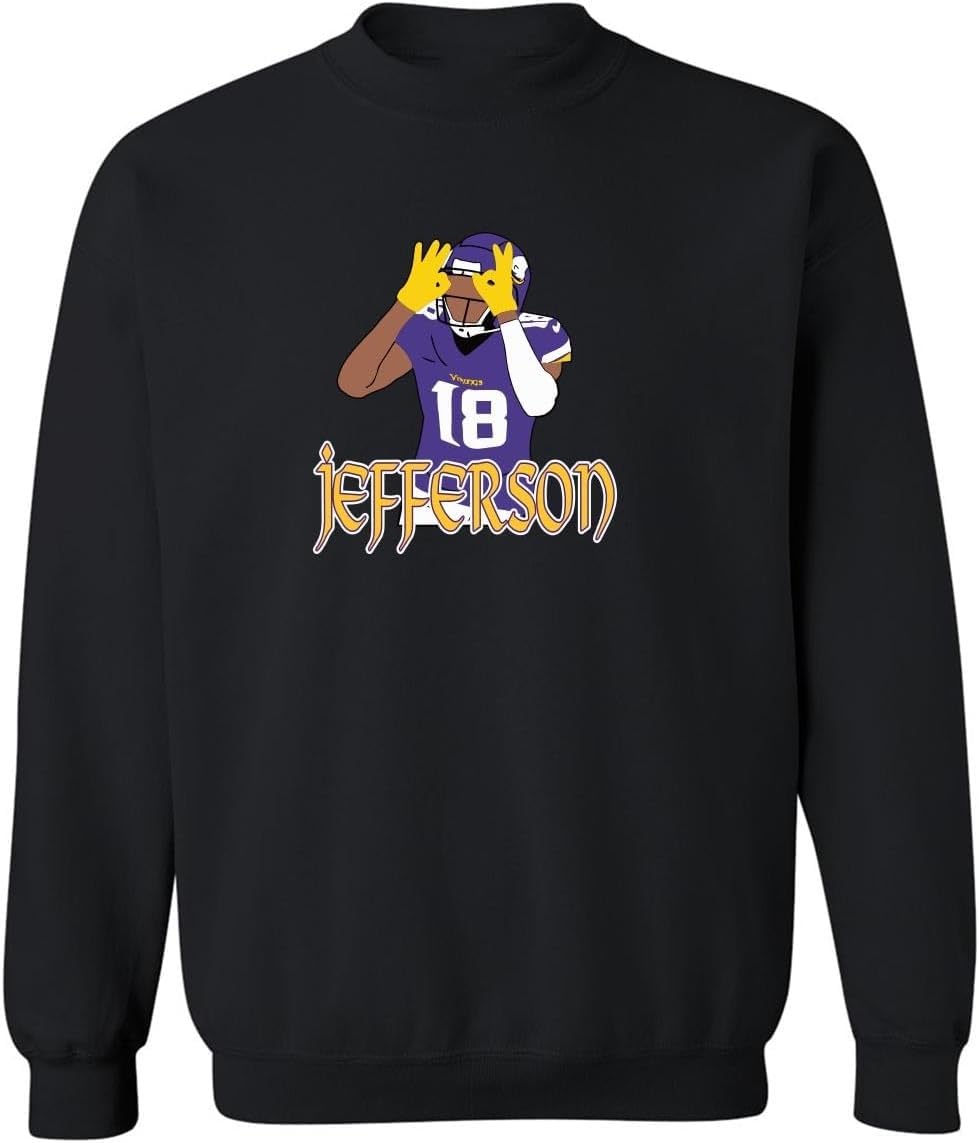 Justin Jefferson Minnesota Griddy Crew Neck Sweatshirt