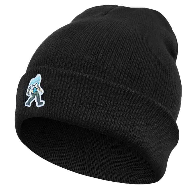 Image of Bigfoot Beanie for Men - Sasquatch Hat Winter Knit Cuffed Beanie for Women - Bigfoot Gifts for Christmas & New Year