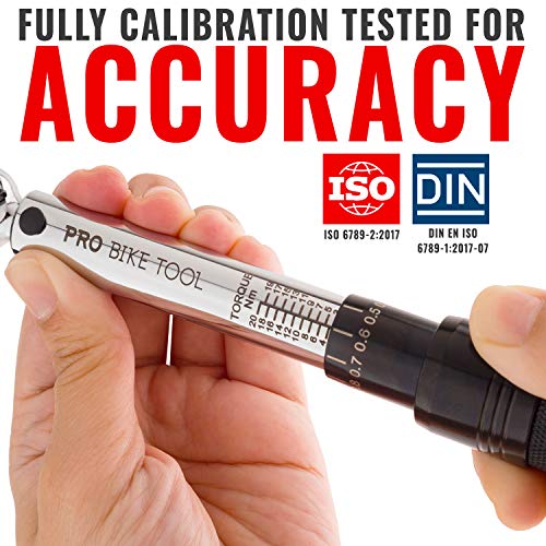 Pro Bike Tool 1/4 Inch Drive Click Bike Torque Wrench Set – 2 To 20 Nm – Bicycle Torque Wrench Maintenance Kit For Road & Mountain Bikes - Includes Allen & Torx Sockets, Extension Bar & Storage Box #TOP1