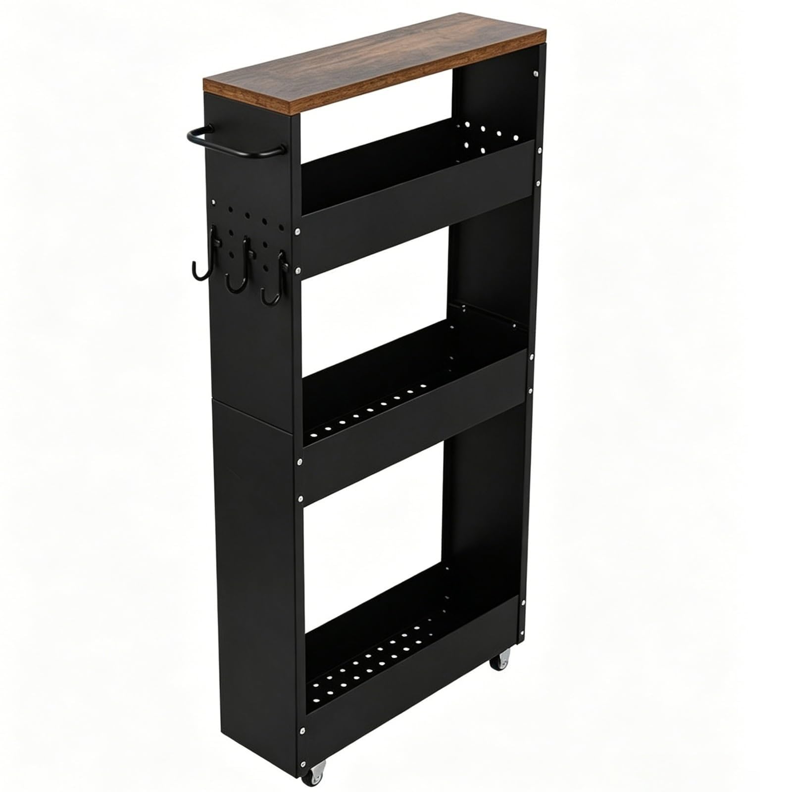Organizer Spazi Stretti Con Ruote, Scaffale Per Bagno E Lavanderia,Cucina