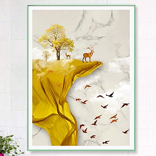 Broderie Diamond Painting Complet Cerf Grand Format Kits Full Drill Toile Strass Point de Croix