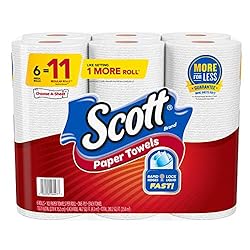 Scott Paper Towels, Choose-A-Sheet - 6 Mega Rolls = 11 Regular Rolls (102 Sheets Per Roll)