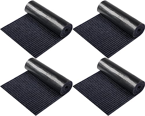 Nuanchu 4 Roll Large Semi Finished Outdoor Mat 16 x 79 Inch, Black