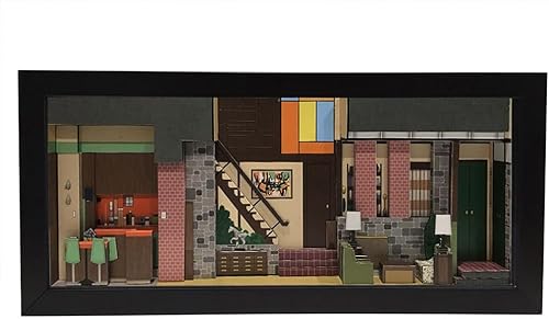 Diorama de caja de sombras Brady Bunch | Mercancía Brady Bunch para tu fan acérrimo - regalo de coleccionista de arte gráfico de recuerdos