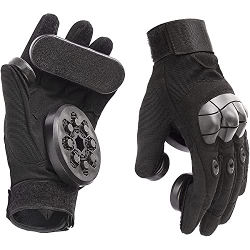 Skateboard Gloves with Spark Pucks, Downhill Slide Gloves, Men Standard Longboard Slide Gloves, Skateboard Slide Drift Gloves for Men Sports Downhill Brake