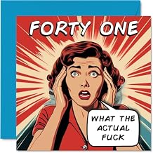Stuff4 Funny 41st Birthday Card - Comic Years - Hilarious Rude Joke, Unique Greeting Cards - Happy Birthday Humor for Dad, Mom, Grandpa, Grandma, Friends, or Colleagues - 5.7 x 5.7 Inch