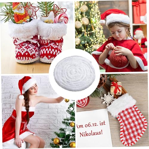 Jeorywoet 2 PCS Furring Strips 16.4 Ft Soft Fabric Strip Delicate Christmas Fabric for DIY Crafts Portable Christmas Garland for Holiday Clothes Room Decor White