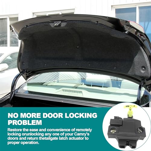 Image of Replacement Rear Trunk Latch Actuator, Compatible with Toyota Camry 2007 2008 2009 2010 2011, Fit Vehilce w /Keyless Entry Model: 64600-06010 931-860
