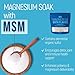 Magnesium Flakes with MSM - Magnesium Chloride Flakes - Dead Sea Salts for Soaking, 10 LBS