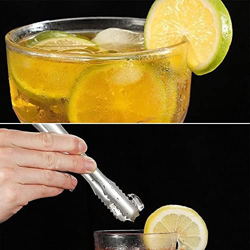ELEGANTTIN 4 Pack Sugar Tongs Stainless Steel Ice Tongs Serving Tongs Mini Serving Tongs Small Tongs for Food Sweets Bread Cake Kitchen Wedding Party Bar Bucket (E32)