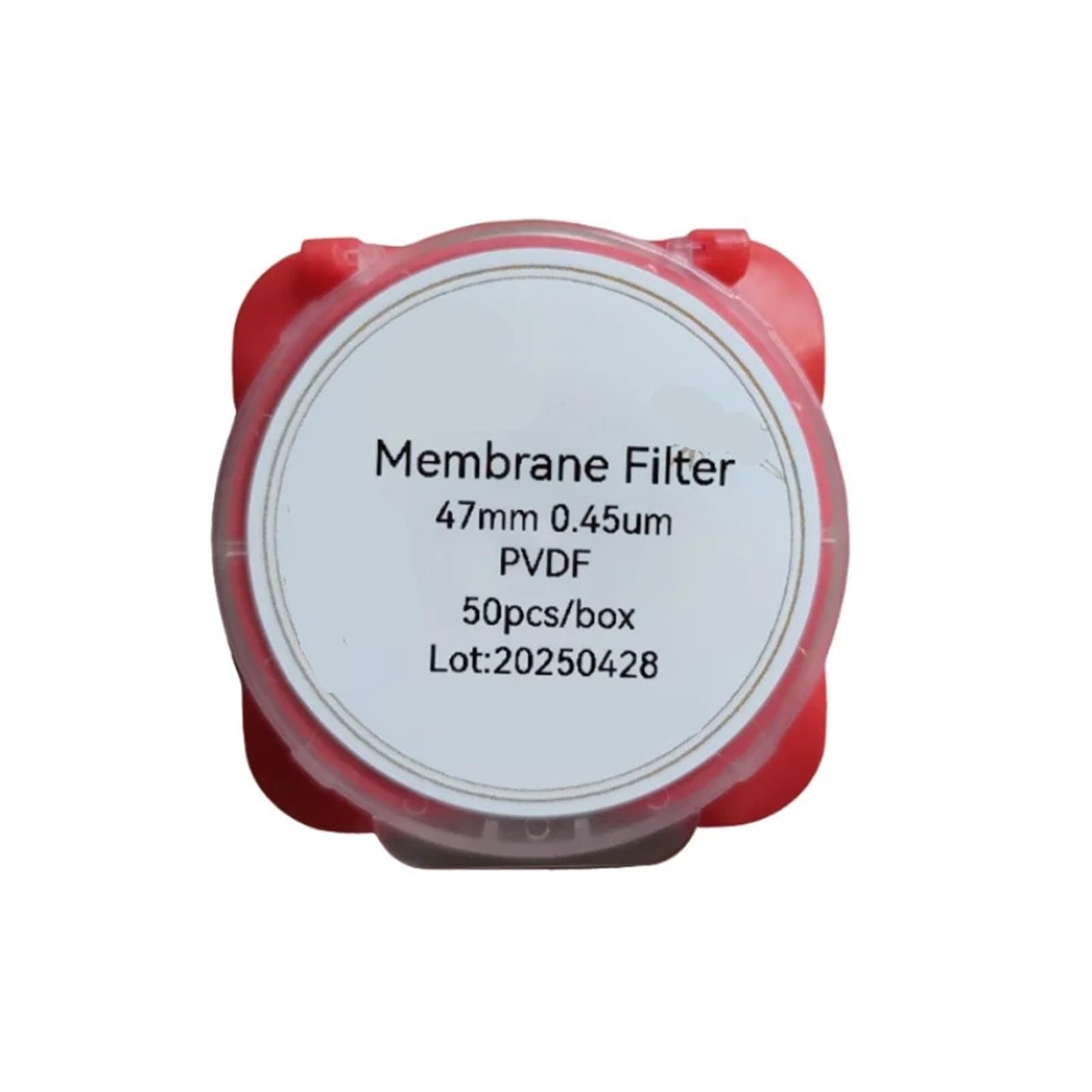 Papel de filtro cuantitativo Filtro de membrana microporosa de PVDF de 47 mm y 0,45 um for solución de agua (50 unidades/lote)