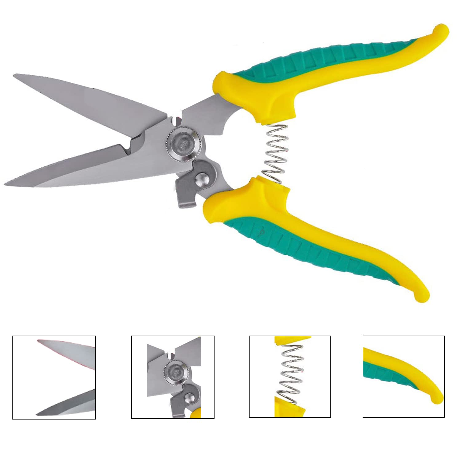 Mario Scissors for Electrician - Stainless Steel Scissor - 8 Inch / 200mm - Premium Industrial Metal - Cutting Scissor PVC Pipe Cutter Shears Electrician Woodworking Hand Tool - MES 9711 2