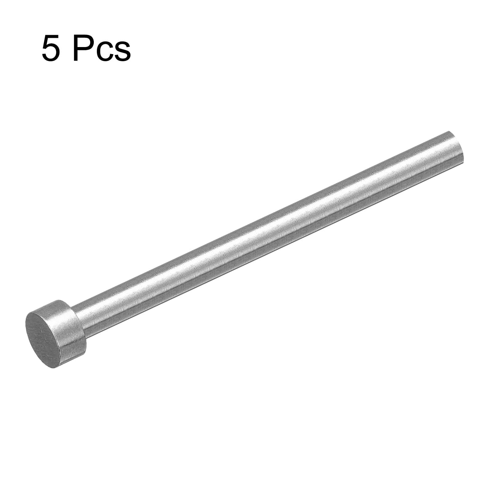QUARKZMAN 5 Stück Gerade Auswerferstifte Tip Punch, 6,5mm(0,26) Durchmesser Werkzeug Auswerferstifte, SKD61 Runde Spitze, 100mm(4) Lang Kunststoffteile Auswerfer für Mechanische Wartung