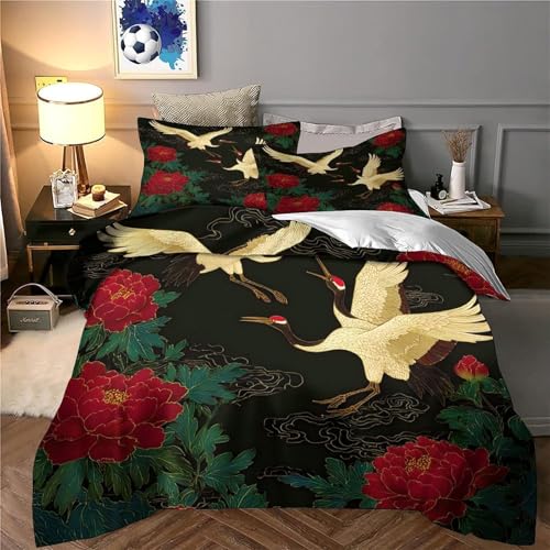 Parure de lit double 200x200 microfibre vintage avec housse de couette - 6