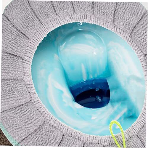 KOMBIUDA 2 Stück Warme Toilettensitze Plüschteppich Waschbare Vorleger Gel-Sitzkissen Niedliche Toilettensitzmatten Badezimmer-Toilettenwärmer Toilettensitzkissen Dickeres – Bild 4