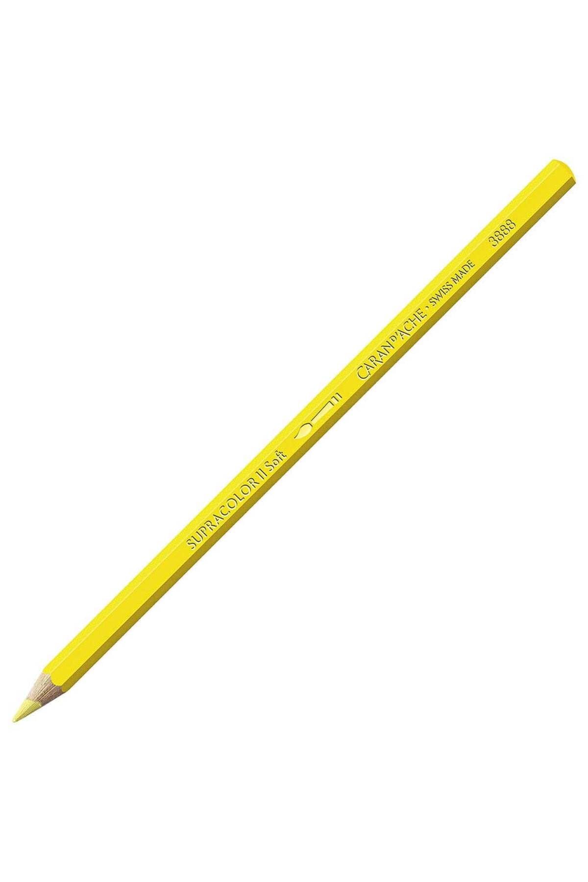 Caran d Ache : Supracolor Soft : Watersoluble Artists Colour Pencil Canary Yellow