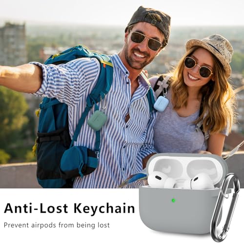 Image of Ljusmicker for AirPods Pro Case Cover with Cleaner Kit,Light Grey