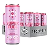 EBOOST Super Fuel Natural Energy Drink - Strawberry Lemonade - 12 Pack x 11.5 Fl Oz - Natural...