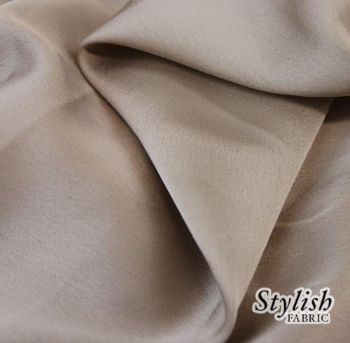 58" Wide 100% Polyester Mechanical Satin Chiffon-Crepe Fabric by The Yard - 100 GSM, Lightweight, Anti-Wrinkle, Non-Stretched - Dresses, Scarves, Blouses & DIY