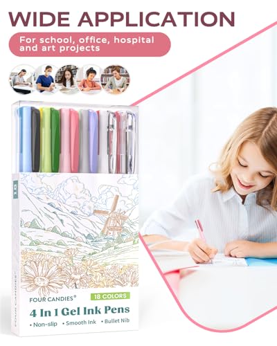 Set de 18 bolígrafos multicolor Four Candies miniatura 5